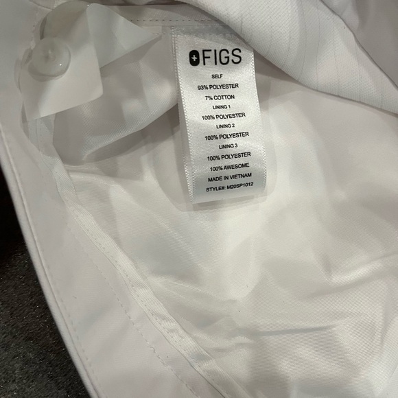 [S]Figs Classic Men Harlem White Slim Short Lab Coat Jacket - Picture 12 of 16